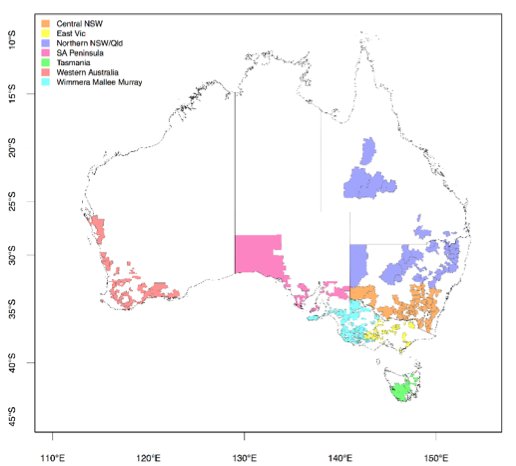 Figure 1: Location of survey respondents within MLA Reporting Region.